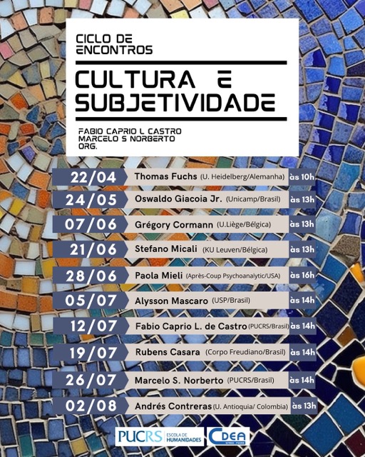 Ciclo internacional “Cultura e Subjetividade” 2024